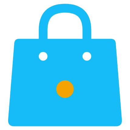 Blue shopping bag