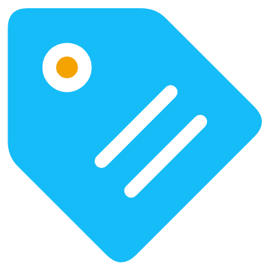 Blue price tag