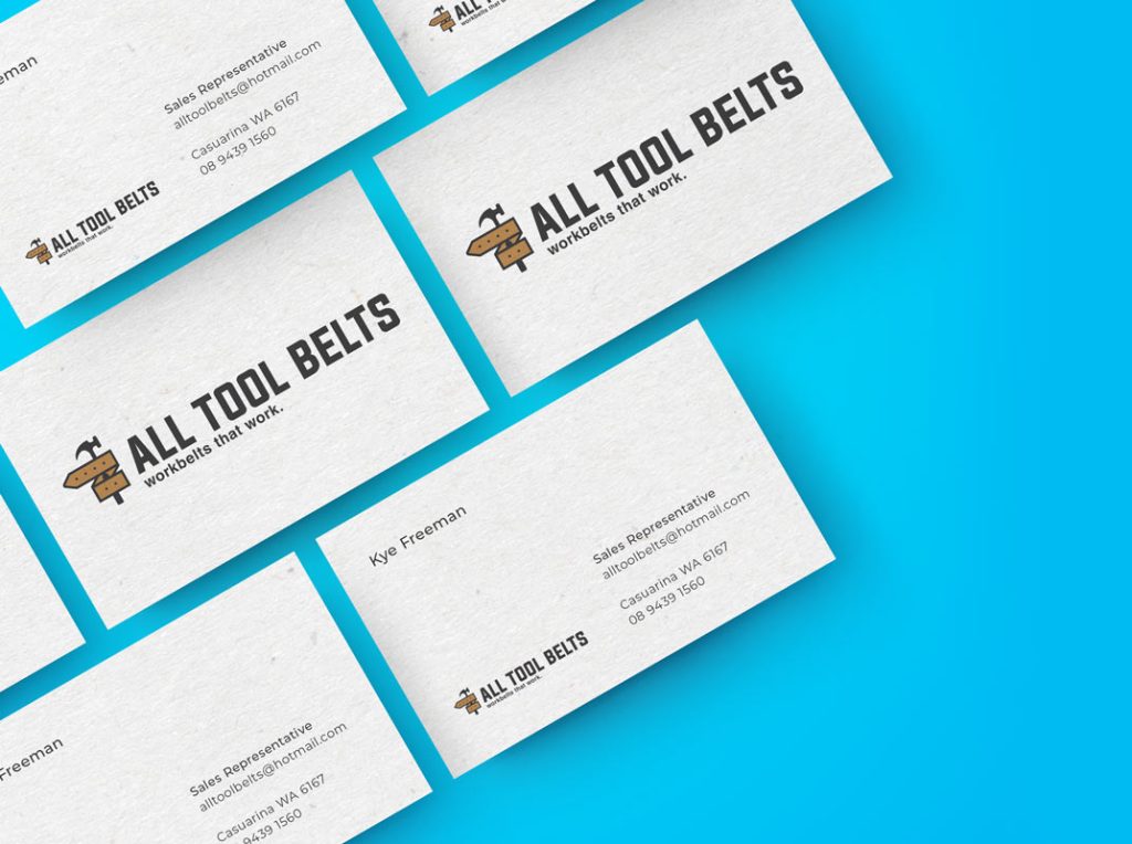 All Tool Belts business cards designed by Halo Digital
