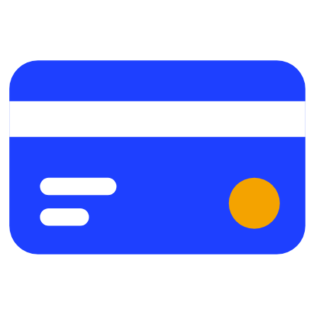 Blue credit card icon