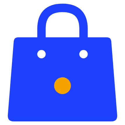 Blue shopping bag